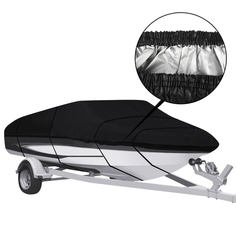 210D Waterproof Heavy Duty Boat Cover Trailerable Fishing Tri-Hull Runabouts