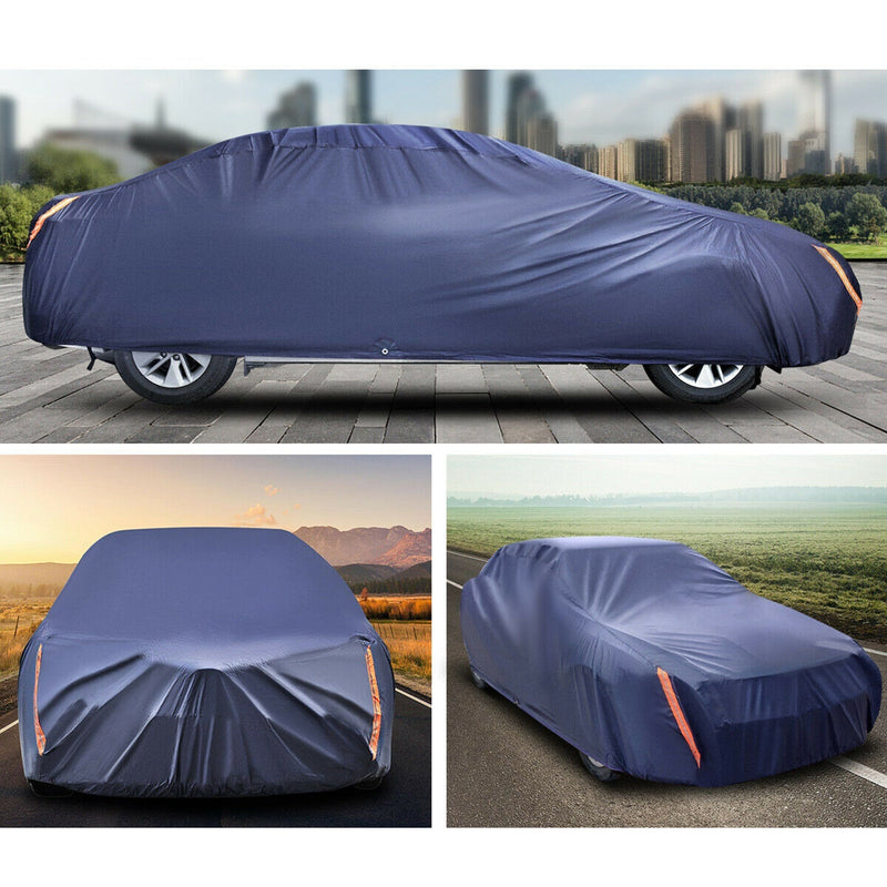 Car Cover PEVA Waterproof All Weather Protection Dark Blue 3L Universal