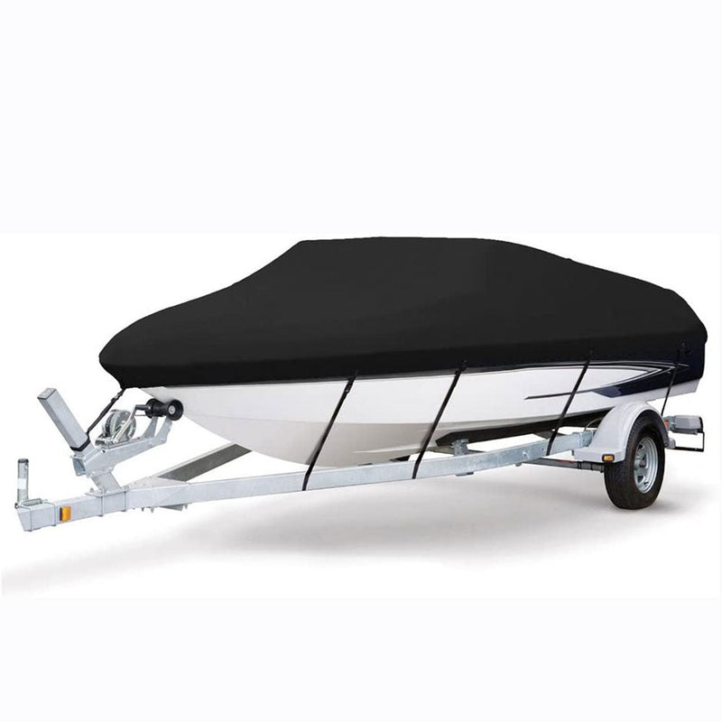 Heavy 600D Marine Grade Polyester Canvas Trailerable Waterproof Boat Cover