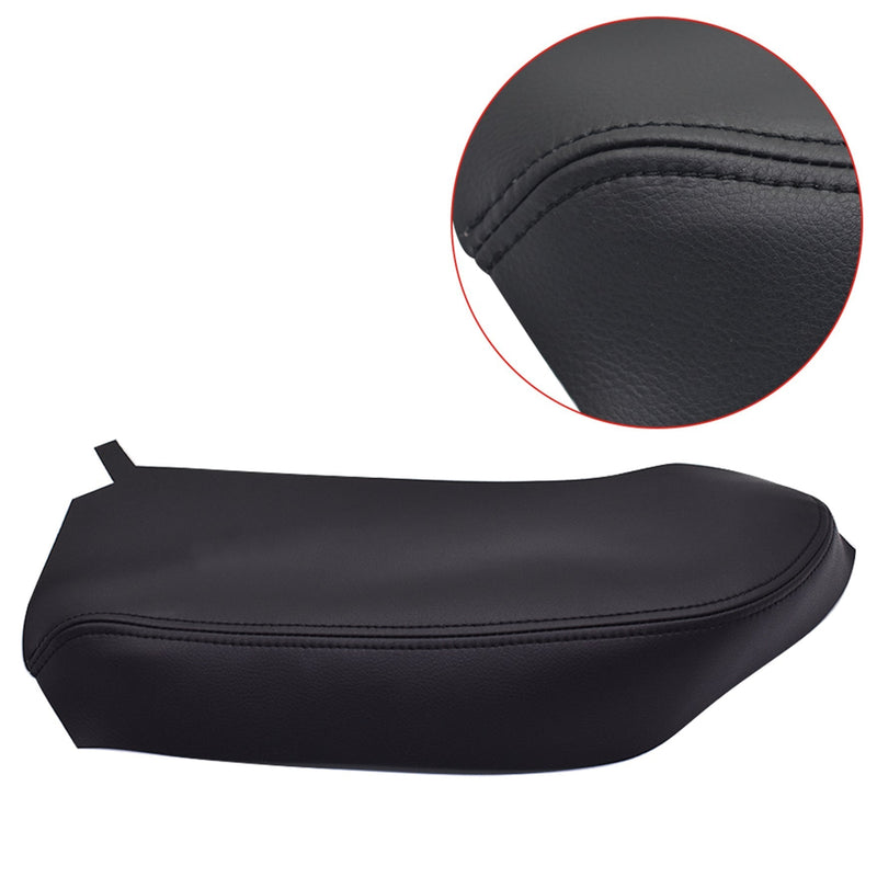 Leather Center Console Lid Armrest Cover Skin For 2007-2013 Acura MDX  Black