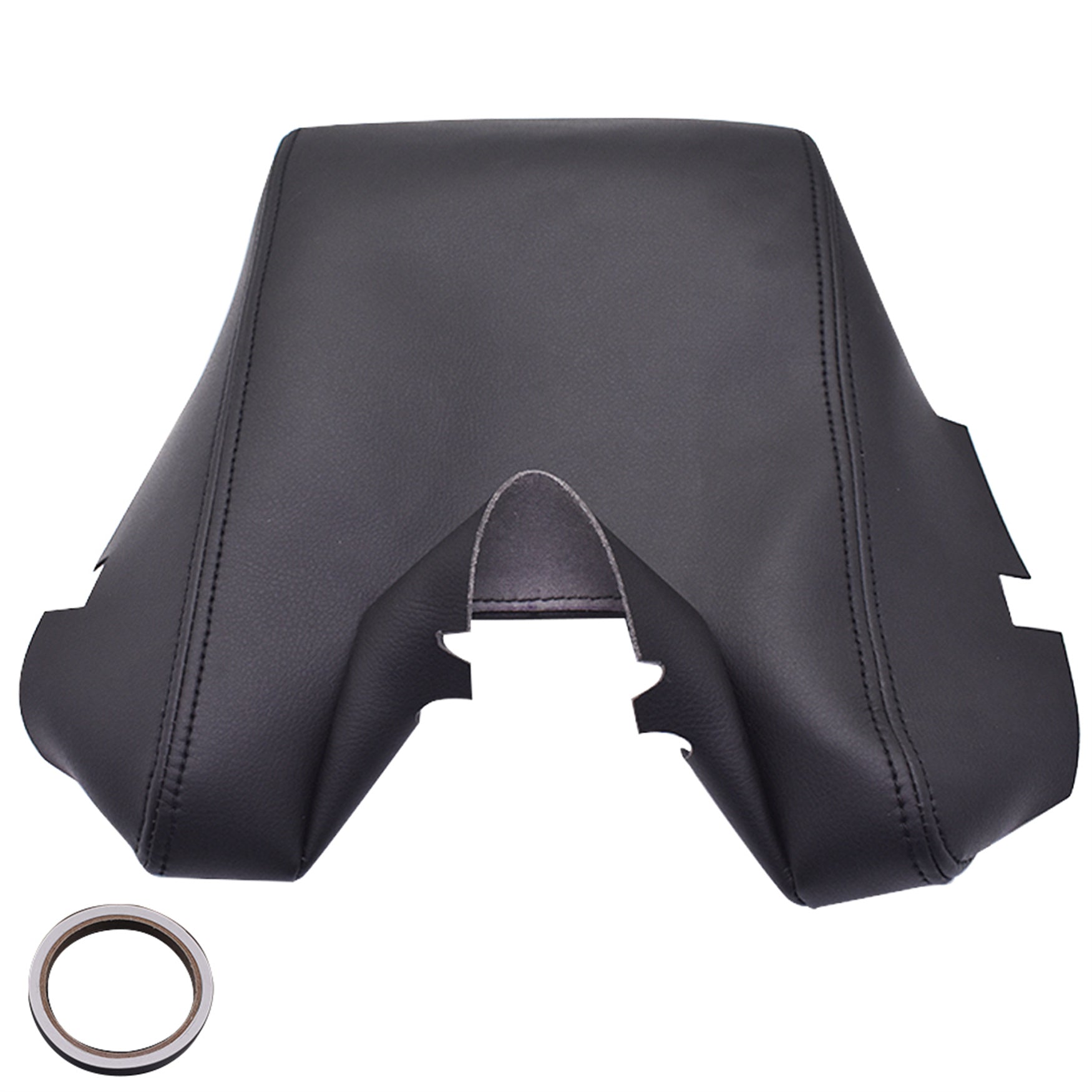 Leather Center Console Lid Armrest Cover Stitching For 2009-2012 Acura TL Black