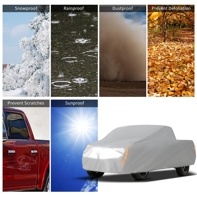Pickup Truck Cover Outdoor Breathable Waterproof Sun UV Rain Heat Resistant
